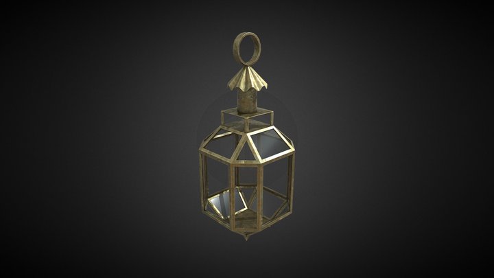 Metal Hanging Lantern 3D Model