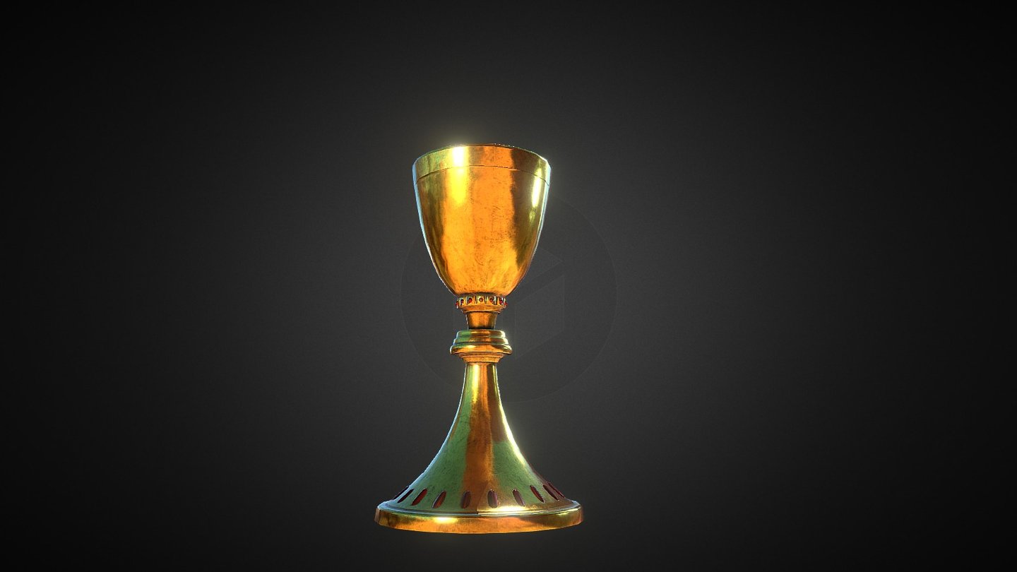 Golden Goblet - 3D model by rafaelsalessi [ec5b94e] - Sketchfab