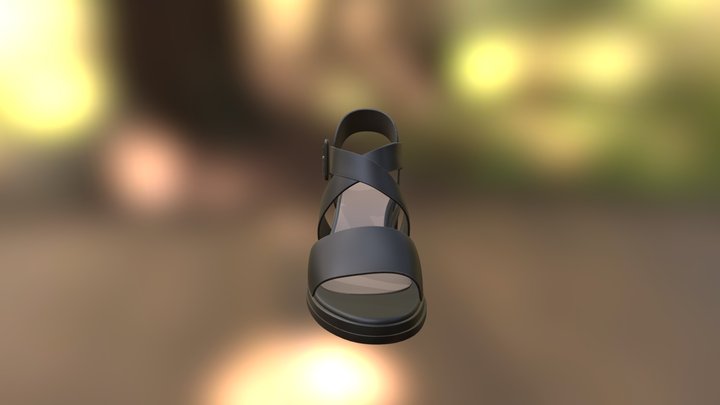 Women's Cordovan Comfort Sandal 3D Model