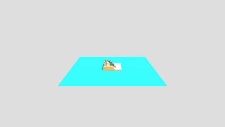 остров с водой (первая работа) 3D Model