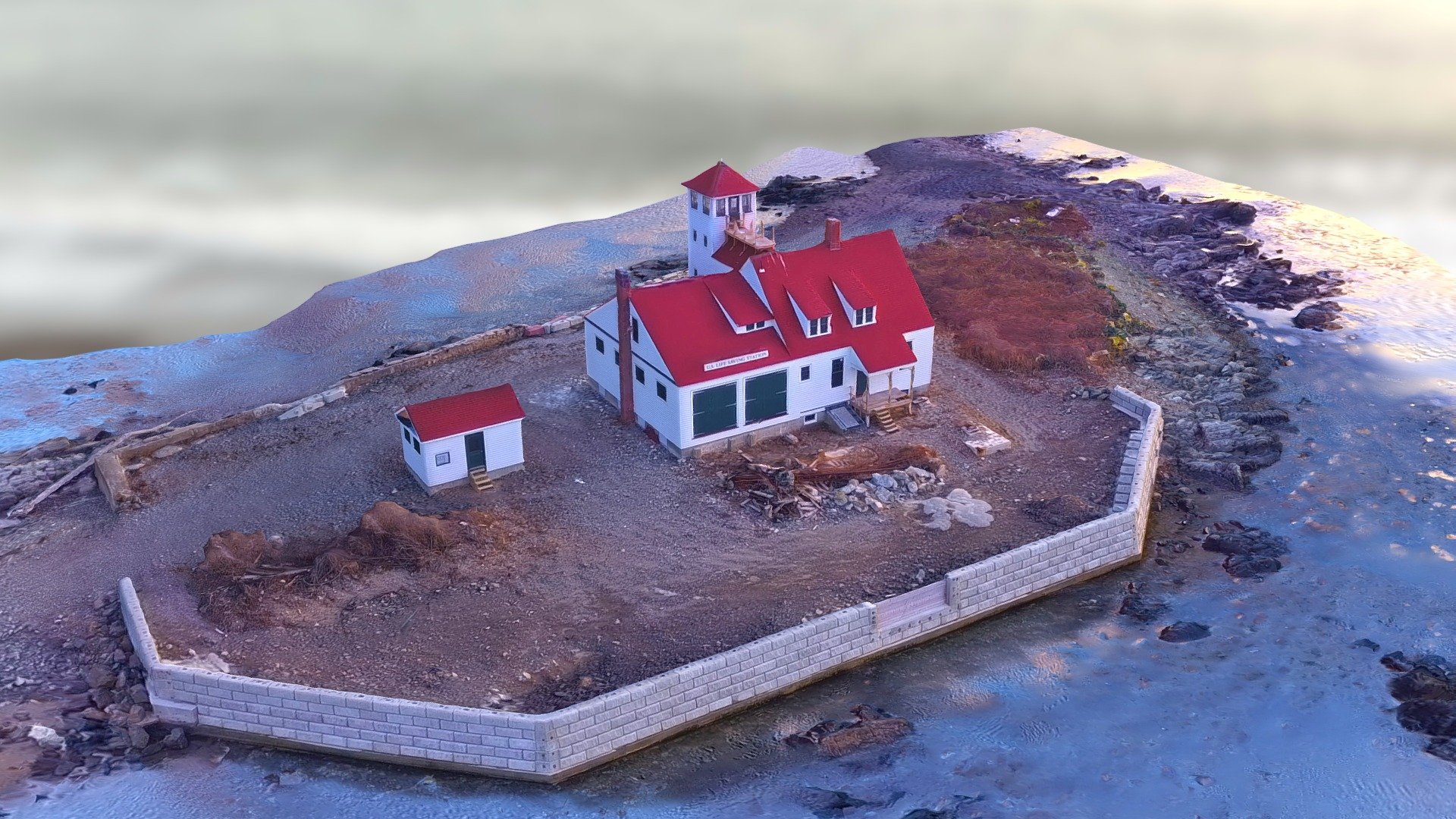 Wood Island Life Saving Station RAWscan Download Free 3D model by