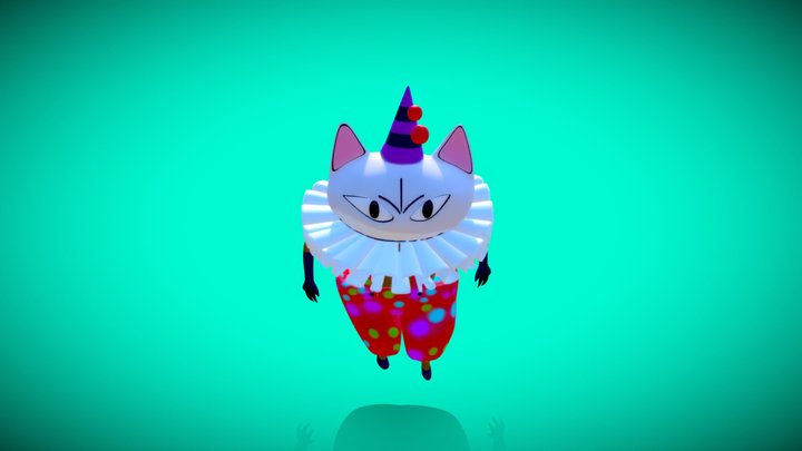 Clown-cat 3D Model
