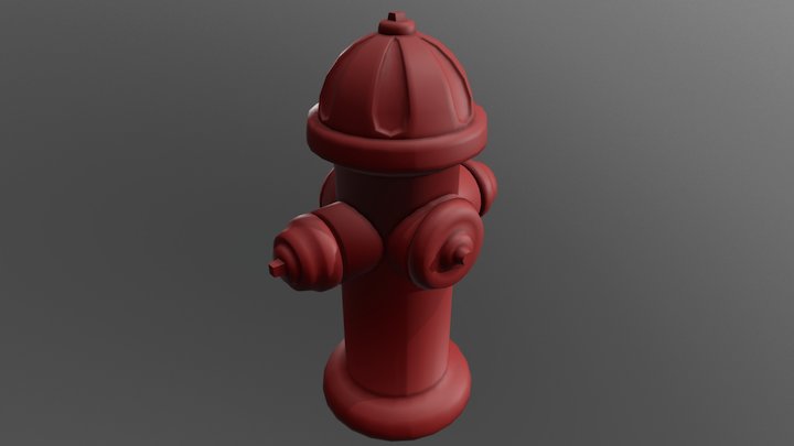 Red Hydrant 3D Model