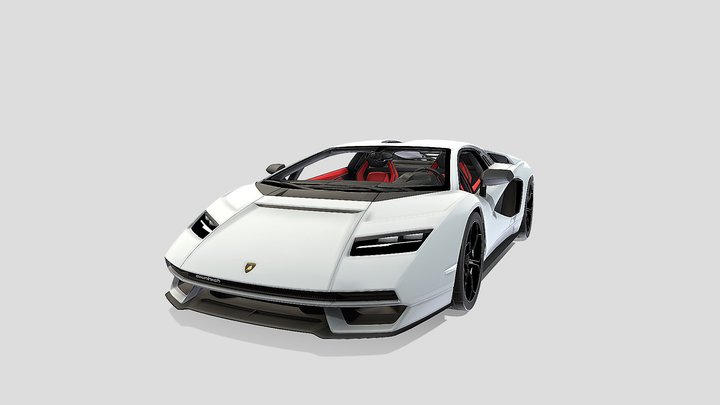 Lamborghini Countach GameReady With EngineSound 3D Model