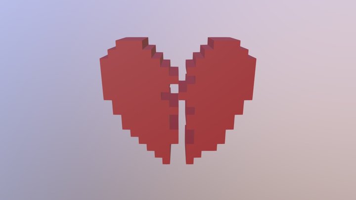 Broken Heart 3D Model