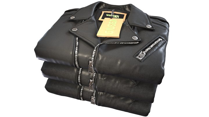 Pila CHAQUETA DE CUERO NEGRA 3X Disel – Kostenloses 3D-Modell STL