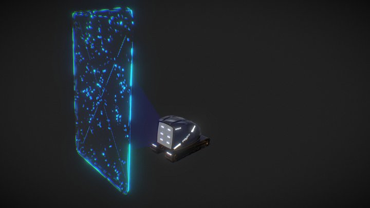 Hologram Police Robots 3D Model