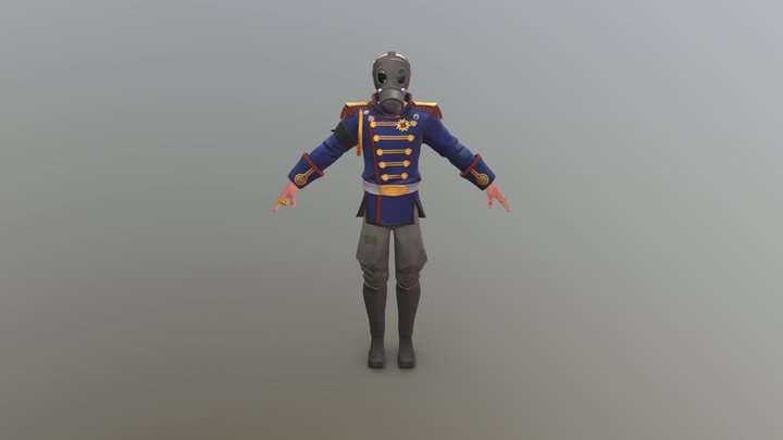 Arcade_Dieselpunk_M_Admiral_lowpoly 3D Model