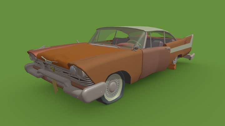 Plymouth Fury 1958 "Old version" (draft) 3D Model