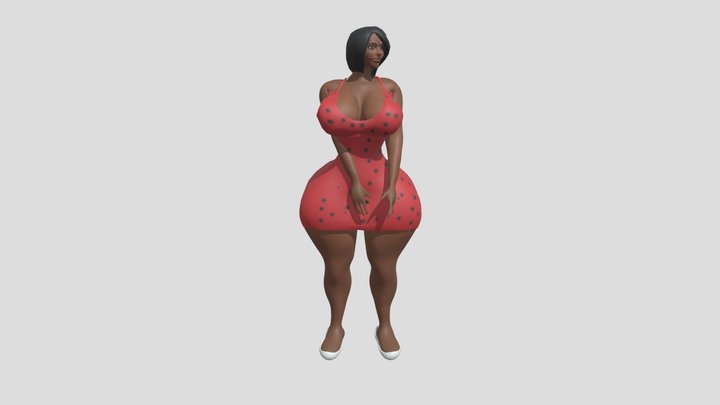 thick-girl-big-booty-shaking 3D Model