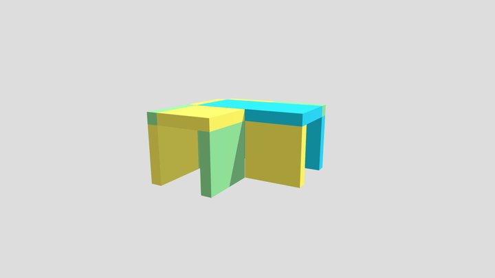 Туннель уголок 3D Model