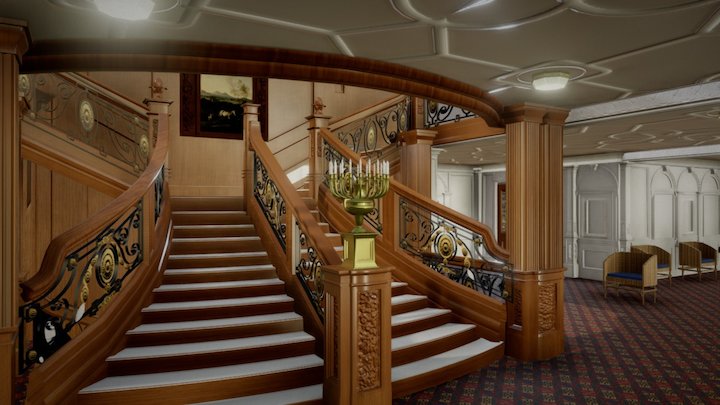 titanic grand staircase model