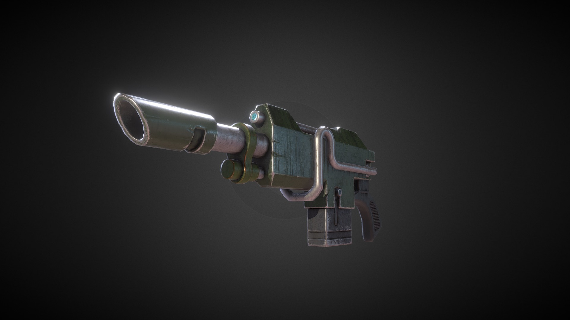 3D model Lasgun - This is a 3D model of the Lasgun. The 3D model is about a close-up of a robot.