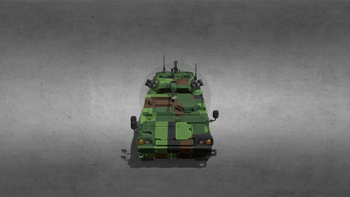 CM34雲豹鏈砲車 3D Model