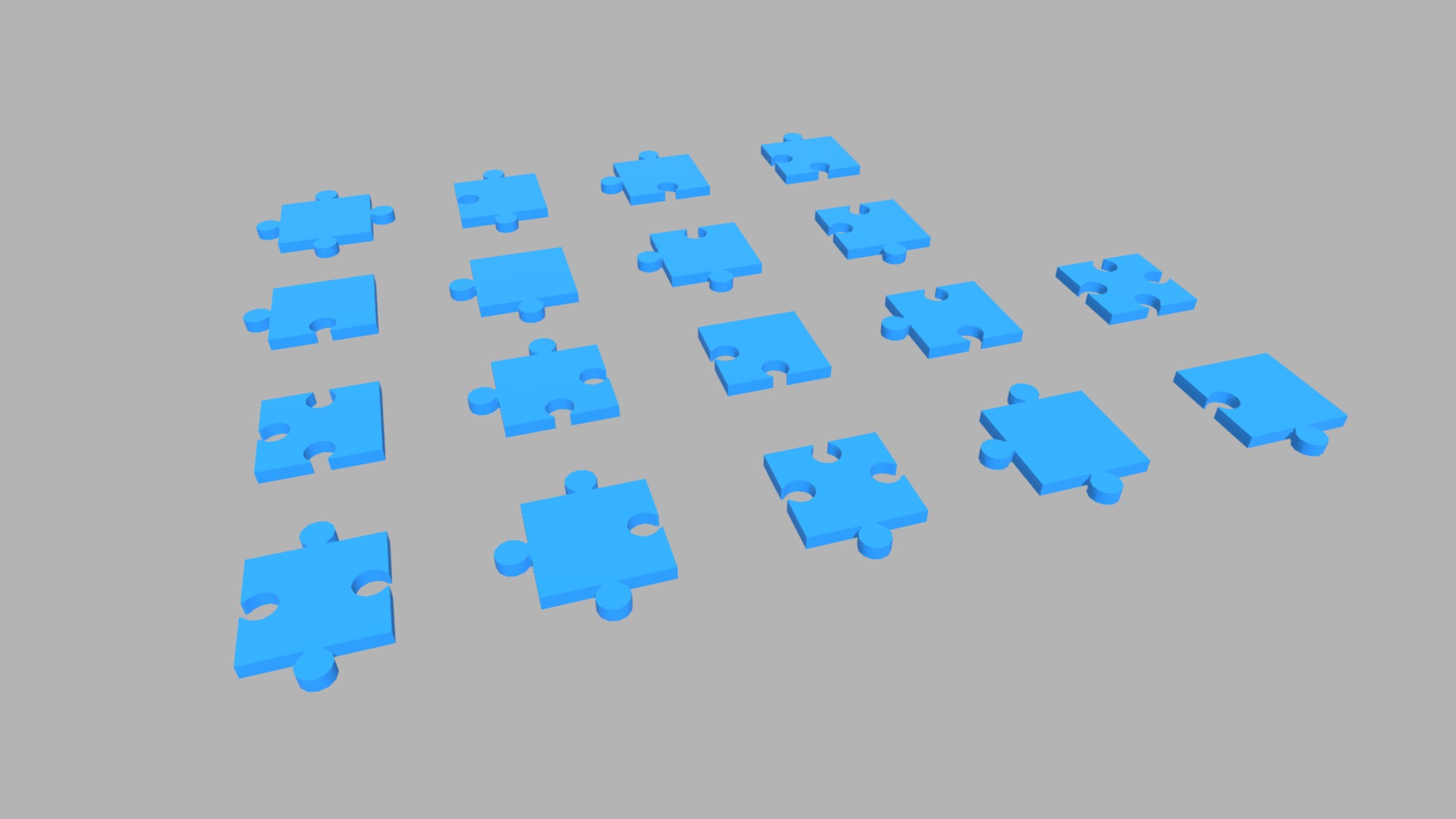 3D model Jigsaw Puzzle - This is a 3D model of the Jigsaw Puzzle. The 3D model is about diagram, icon.