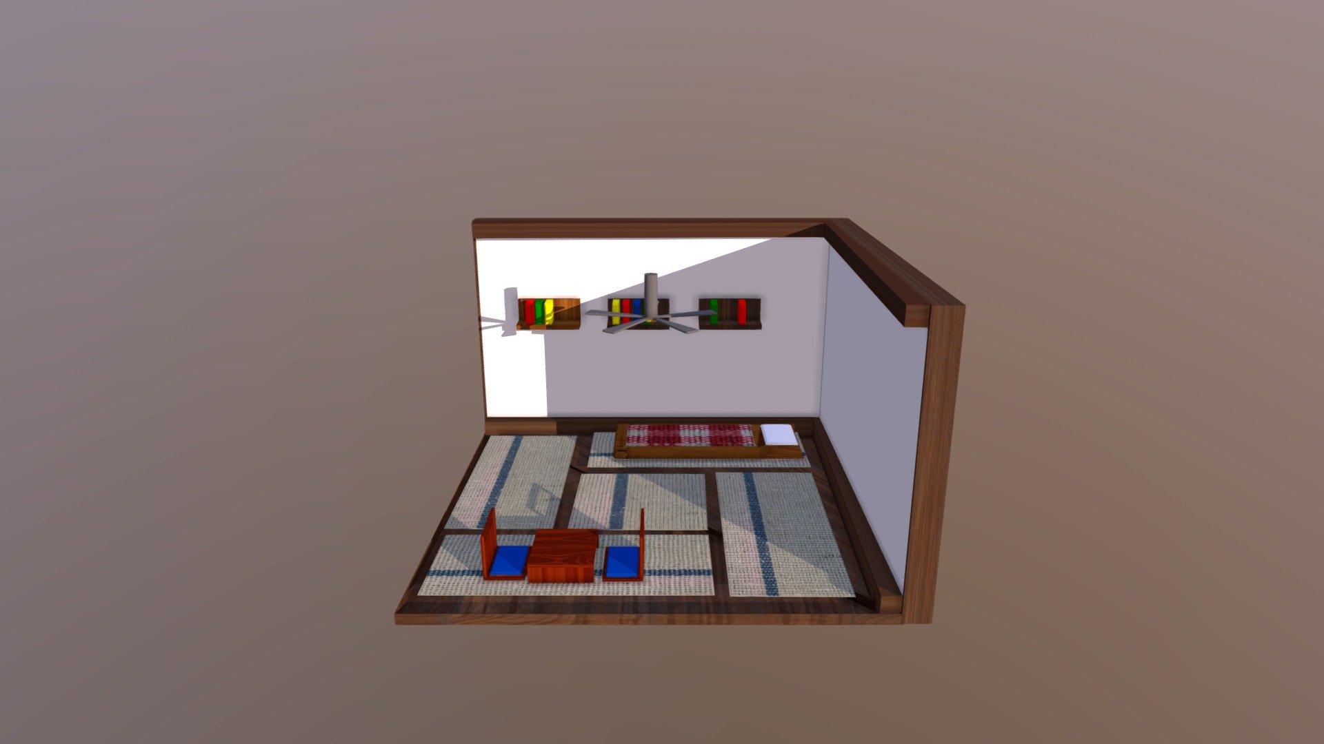 Japanese Room - 3D Diorama - 3D model by ajbennett08 [ec6f2e6] - Sketchfab