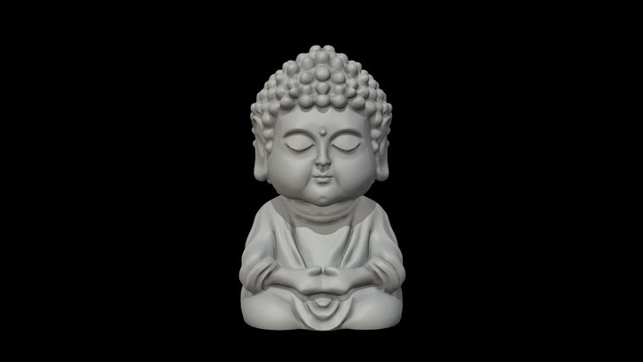 Little Buddha - 3D Print Model by m0n0m