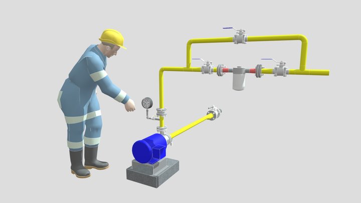 CENTRIFUGAL PUMP | BOMBA CENTRIFUGA 3D Model