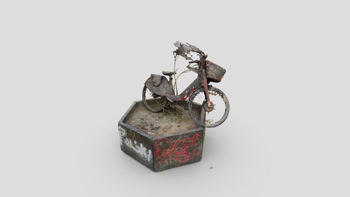 Abandoned rusty bicycle 3D Model