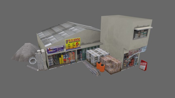 Tugas4 Toko Material 3D Model