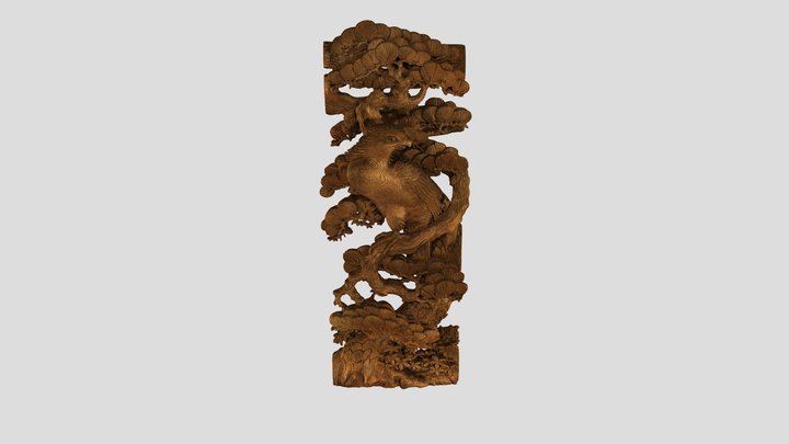 西町車山の木彫 松鷲1 3D Model