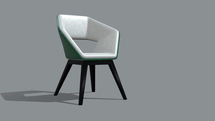 green chair 01 3D Model