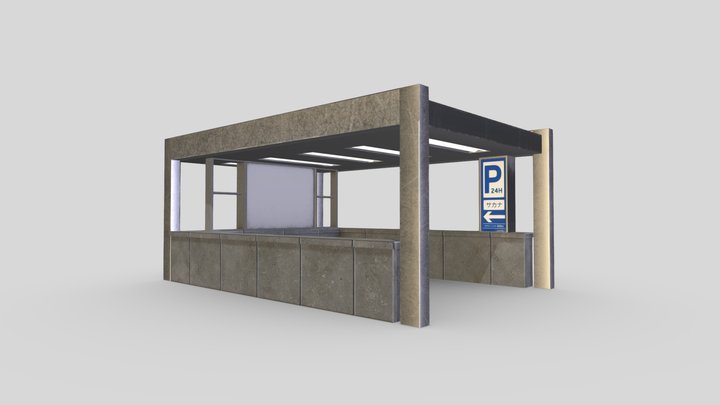 Subway Entrance [Game Ready] 3D Model