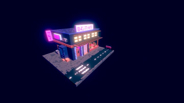 Cyber Japanese house 3D Model