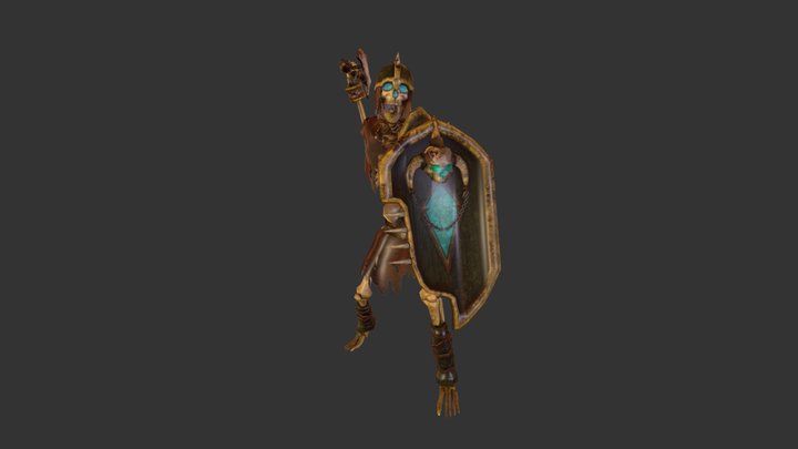 Skeleton Warrior 3D Model