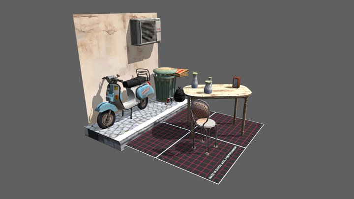 DAE 5 Finished props - Napels 3D Model