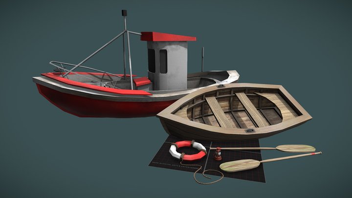 DAE 5 Finished props - By the ocean 3D Model