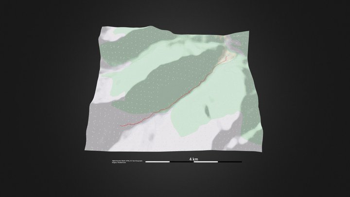 雨崩（神瀑线）_等高地图 – Gratis 3D-model STL