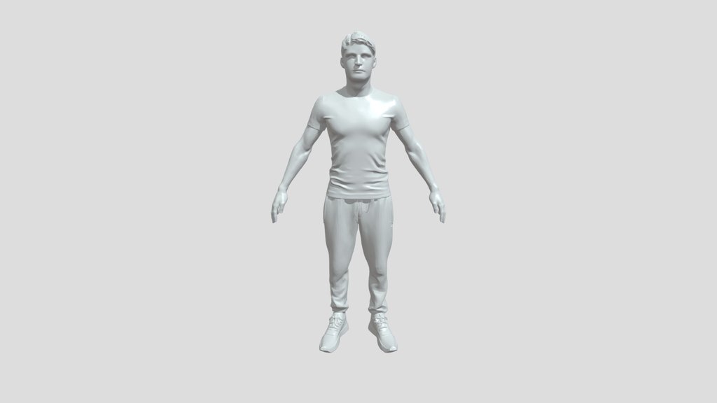 standing man in casual clothes