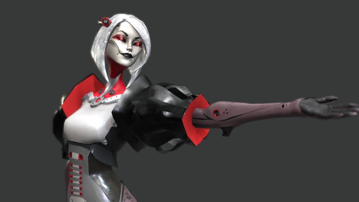 Cyberlady 3D Model
