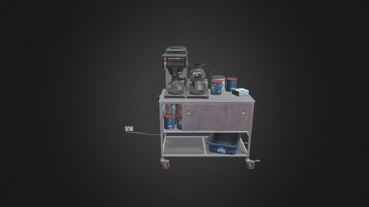 Coffee Cart 3D Model