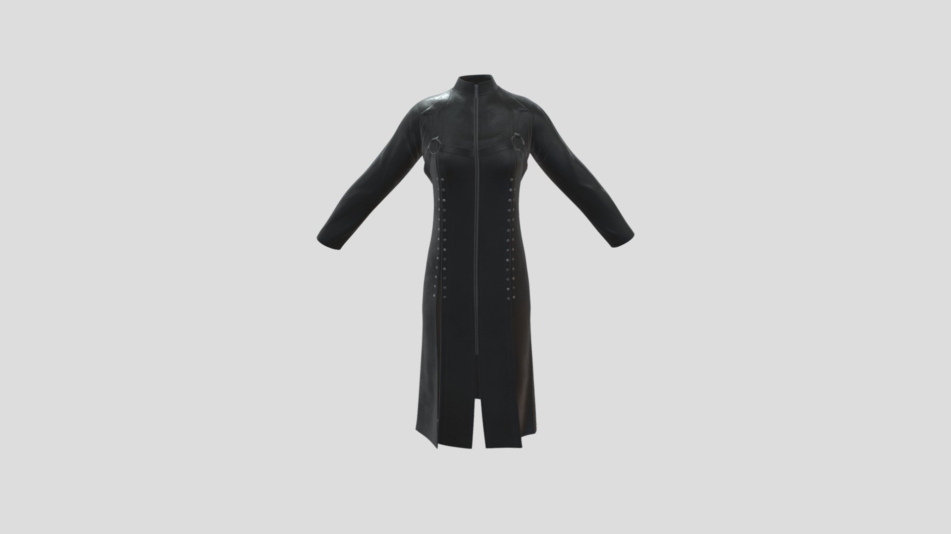 ArtStation - Women Black Gothic Punk Coat/ Top/ Pants/ Corset