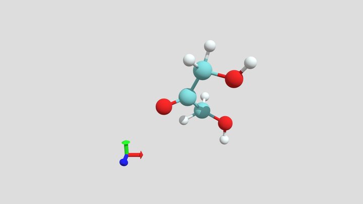 Dihidroxiacetona 3ro BGU 3D Model
