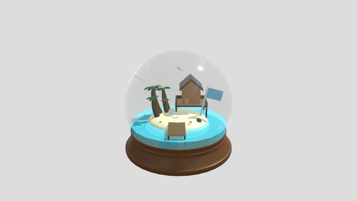 Deserted Tropical Island 3D Model