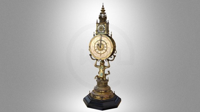Astronomical monstrance clock 3D Model