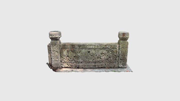 The stone railing in Jichang Garden 3D Model