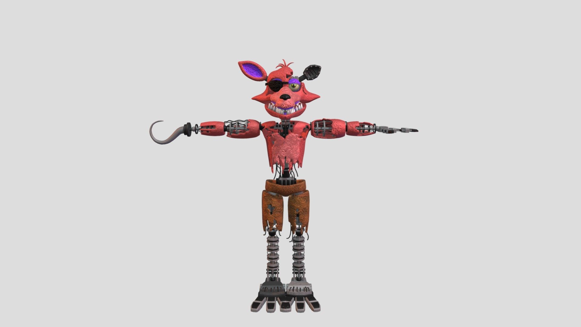 withered Foxy by Coolioart - Download Free 3D model by withered Freddy ...