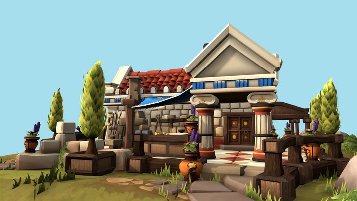 Greek Hilltop Smith 3D Model