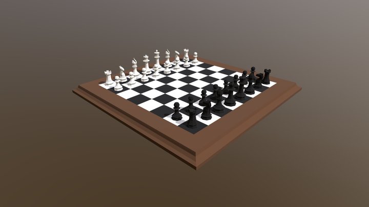 Chess Scene 3D Model
