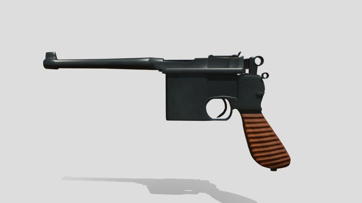 C96, German WW1 Pistol 3D Model