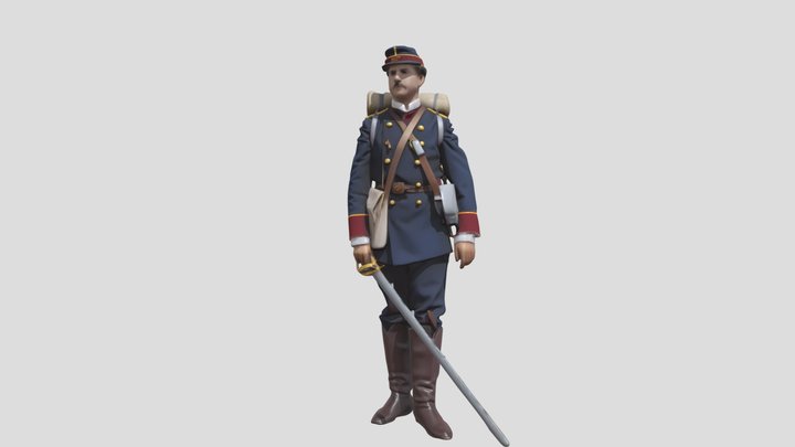 soldado guerra del pacifico 3D Model