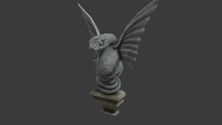 Snake Gargoyle 3D Model