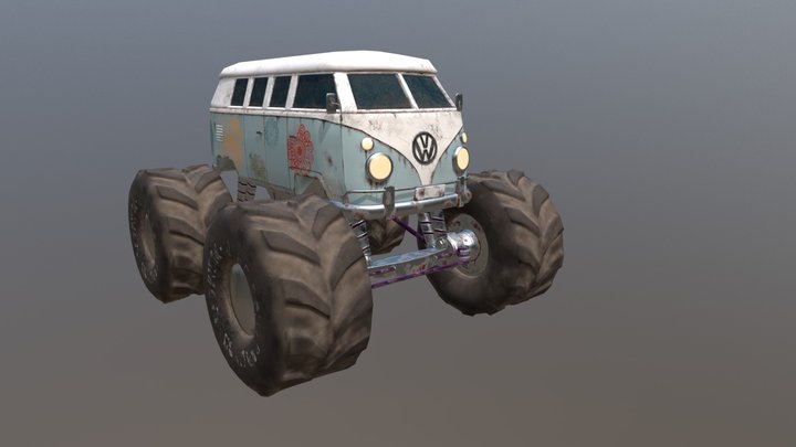 Caravan Monster Truck 3D Model
