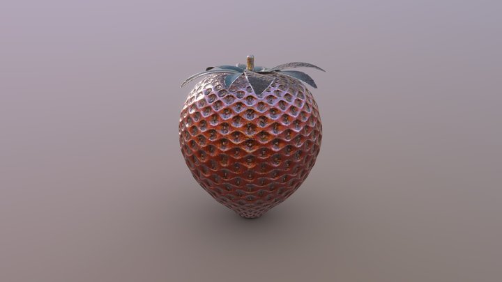 Semi-organic Strawberry 3D Model