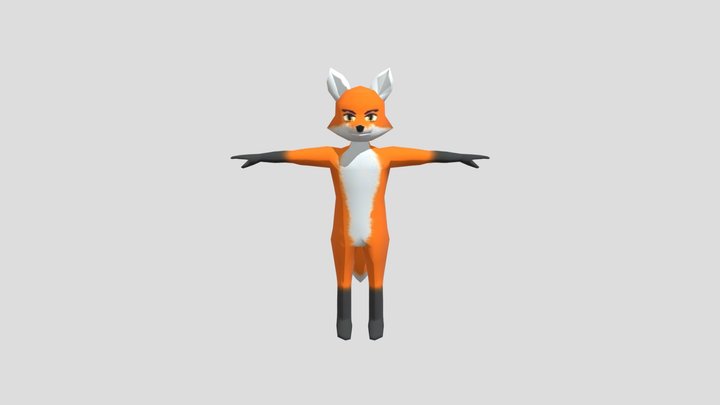 Zil the Fox low poly 3D Model