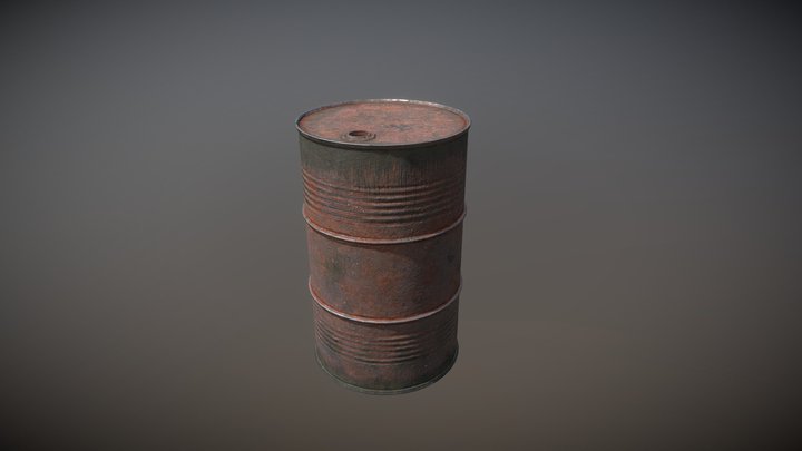 Oil Drum 3D Model